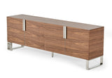 VIG Furniture Modrest Gilroy - Modern Walnut & Stainless Steel Buffet VGBBMA2002SB-BUFF