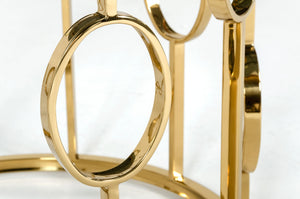 VIG Furniture Modrest Filbert - Modern Smoked Glass & Champagne Gold Dining Table VGZAT122-GOLD-DT