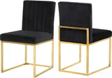 Giselle Velvet Contemporary Dining Chair - Set of 2