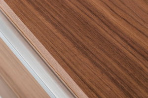 VIG Furniture Modrest Heloise - Contemporary Walnut & Stainless Steel Dresser VGBBMC1502-DRS