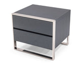 Modrest Jolene - Modern Grey Nightstand