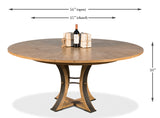 Tower Jupe Dining Table - Small - Heather Grey