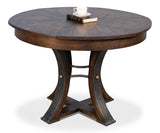 Tower Jupe Dining Table,Sm,Burnt Brown