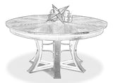 Tower Jupe Dining Table - Large - Unfinished