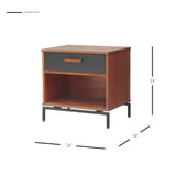 Bellevue End Table 1 Drawer Monterey Brown