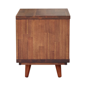 Piero Chevron Night Stand Monterey Brown