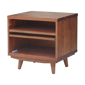 Piero Chevron Night Stand Monterey Brown