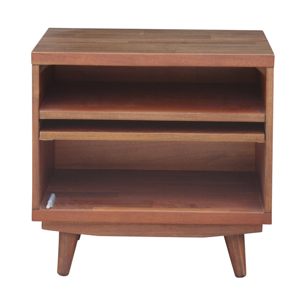 Piero Chevron Night Stand Monterey Brown