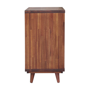 Piero Chevron Chest 3 Drawers Monterey Brown