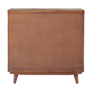 Piero Chevron Chest 3 Drawers Monterey Brown