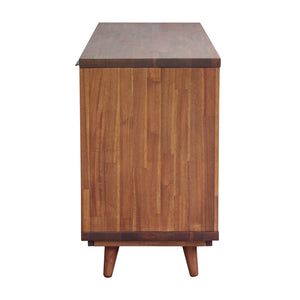 Piero Chevron Buffet 4 Drawers + 4 Doors Monterey Brown