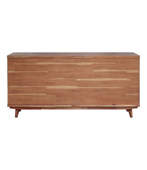 Piero Chevron Buffet 4 Drawers + 4 Doors Monterey Brown