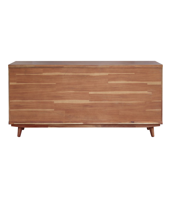 Piero Chevron Buffet 4 Drawers + 4 Doors Monterey Brown