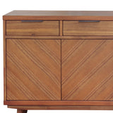 Piero Chevron Buffet 4 Drawers + 4 Doors Monterey Brown