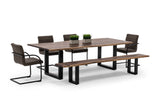VIG Furniture Modrest Taylor - X-Large Modern Live Edge Wood Dining Table VGEDPRO226005-BRN-DT