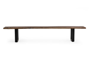VIG Furniture Modrest Taylor - X-Large Modern Live Edge Dining Bench VGEDPRO260006-BRN-BN