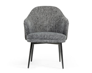 VIG Furniture Modrest Cora - Modern Grey Fabric & Leatherette Dining Chair VGCSCH-19005-GRY-DC