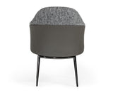VIG Furniture Modrest Cora - Modern Grey Fabric & Leatherette Dining Chair VGCSCH-19005-GRY-DC