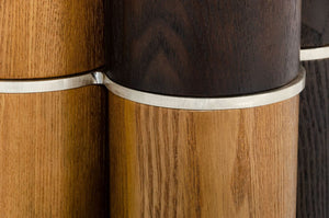 VIG Furniture Modrest Greta - Modern Glass & Walnut Dining Table VGCSRT-19070-WAL-DT