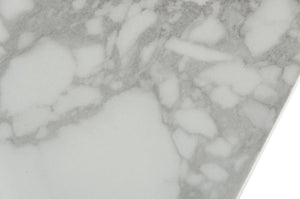 VIG Furniture Modrest Stetson - Modern White Ceramic & Smoked Ash Dining Table VGCSDT-20046-WHT-DT