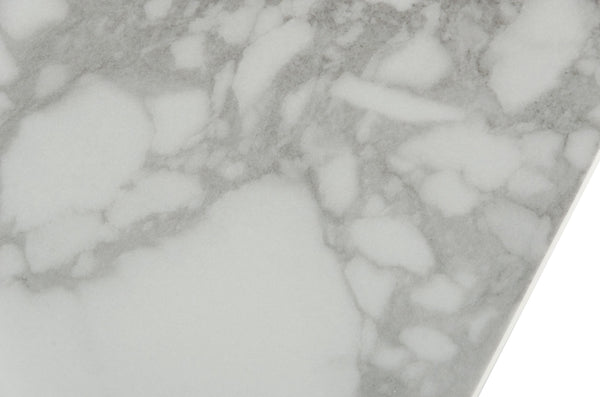 VIG Furniture Modrest Stetson - Modern White Ceramic & Smoked Ash Dining Table VGCSDT-20046-WHT-DT