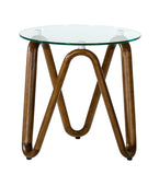 Modrest Lassen - Modern Glass & Walnut End Table