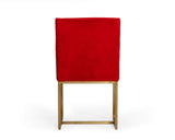 VIG Furniture Modrest Barker - Modern Burnt Orange & Brush Gold Dining Chair (Set of 2) VGGMDC-1251A-ORG