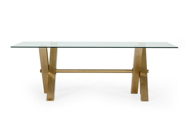 VIG Furniture Modrest Dandy - Modern Golden & Glass Dining Table VGGMDT-1305-DT