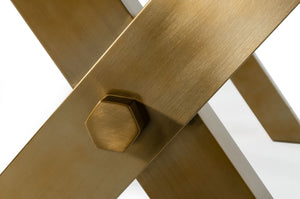 VIG Furniture Modrest Dandy - Modern Golden & Glass Dining Table VGGMDT-1305-DT