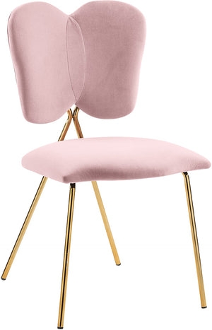 Angel Velvet / Engineered Wood / Iron / Foam Contemporary Pink Velvet Dining Chair - 19" W x 22" D x 33.5" H