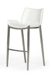 VIG Furniture Modrest Dave - Modern White Leatherette Bar Stool (Set of 2) VGHR5368/B-WHT-BS