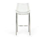 VIG Furniture Modrest Dave - Modern White Leatherette Bar Stool (Set of 2) VGHR5368/B-WHT-BS