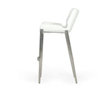 VIG Furniture Modrest Dave - Modern White Leatherette Bar Stool (Set of 2) VGHR5368/B-WHT-BS