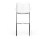 VIG Furniture Modrest Dave - Modern White Leatherette Bar Stool (Set of 2) VGHR5368/B-WHT-BS