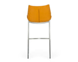 VIG Furniture Modrest Dave - Modern Orange Leatherette Bar Stool (Set of 2) VGHR5368/B-ORG-BS