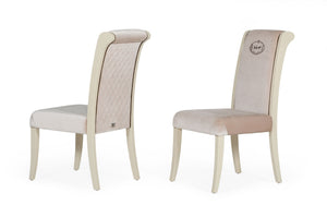 VIG Furniture A&X Whitby - Transitional Off White & Glossy Champagne Dining Chair (Set of 2) VGUNCC012-CHA-DC
