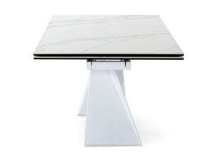 VIG Furniture Modrest Fritz - Modern White Ceramic Dining Table VGNSGD8767-WHT