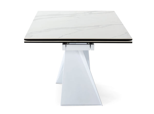 VIG Furniture Modrest Fritz - Modern White Ceramic Dining Table VGNSGD8767-WHT