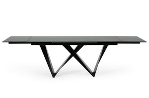 VIG Furniture Modrest Fritz - Modern Black Ceramic Dining Table VGNSGD8767-BLK-DT