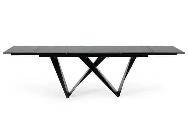 VIG Furniture Modrest Fritz - Modern Black Ceramic Dining Table VGNSGD8767-BLK-DT