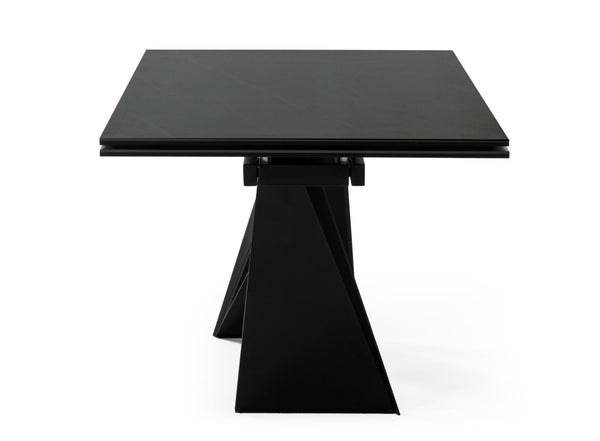 VIG Furniture Modrest Fritz - Modern Black Ceramic Dining Table VGNSGD8767-BLK-DT