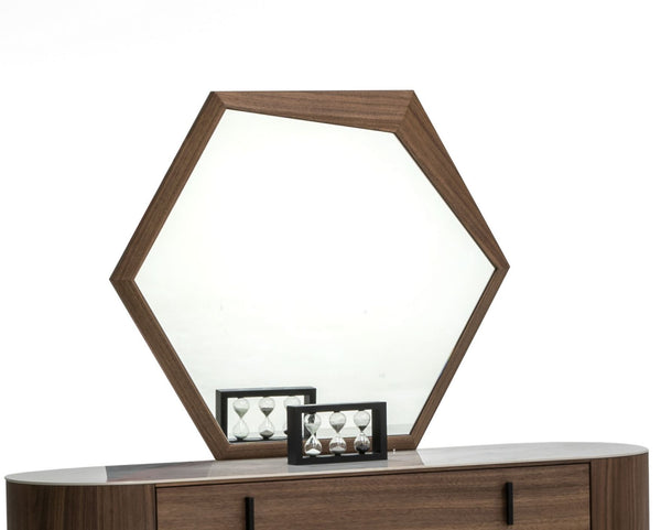 VIG Furniture Modrest Chelton - Modern Walnut Mirror VGHB11G-WAL-MIR