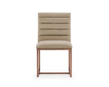 VIG Furniture Modrest Barker - Modern Beige & Brush Gold Dining Chair (Set of 2) VGGMDC-1251A-DC