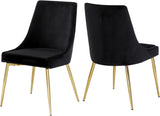 Karina Velvet Contemporary Dining Chair - Set of 2