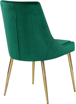 Karina Velvet / Engineered Wood / Metal / Foam Contemporary Green Velvet Dining Chair - 19.5" W x 21.5" D x 33.5" H