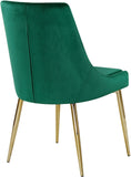 Karina Velvet / Engineered Wood / Metal / Foam Contemporary Green Velvet Dining Chair - 19.5" W x 21.5" D x 33.5" H