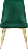 Karina Velvet / Engineered Wood / Metal / Foam Contemporary Green Velvet Dining Chair - 19.5" W x 21.5" D x 33.5" H