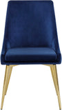 Karina Velvet / Engineered Wood / Metal / Foam Contemporary Navy Velvet Dining Chair - 19.5" W x 21.5" D x 33.5" H