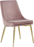 Karina Velvet / Engineered Wood / Metal / Foam Contemporary Pink Velvet Dining Chair - 19.5" W x 21.5" D x 33.5" H