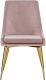 Karina Velvet / Engineered Wood / Metal / Foam Contemporary Pink Velvet Dining Chair - 19.5" W x 21.5" D x 33.5" H